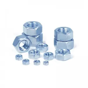 CARBON STEEL WHITE BLUE ZINC PLATED DIN934 HEX NUT GRADE 4 GRADE 8